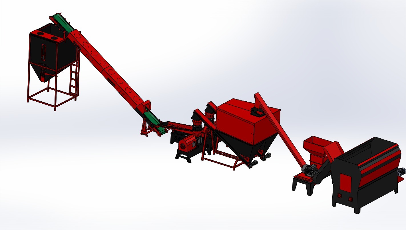 Pelet Yem tesisi SAATTE 800-1200KG (CİFT MAKİNE)