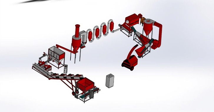 Pelet Yakıt Tesisi SAATTE 800-1000KG (KIRICILI SİSTEM)